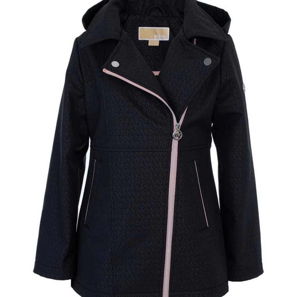 Michael Kors Big Girls Asymmetric Zip Softshell Jacket